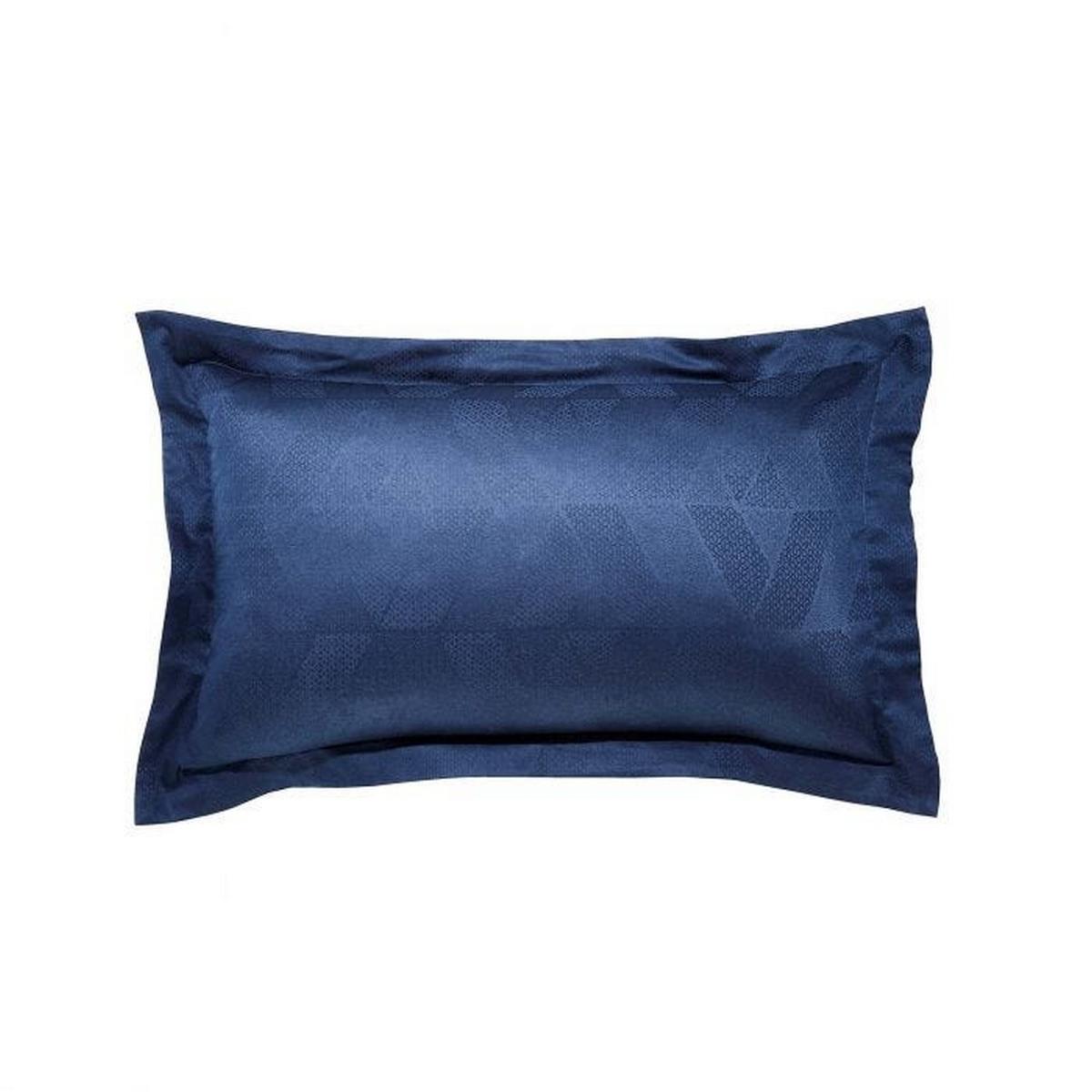 Osaka Jacquard Geometric Bedding in Midnight Blue 220x260cm – image 5