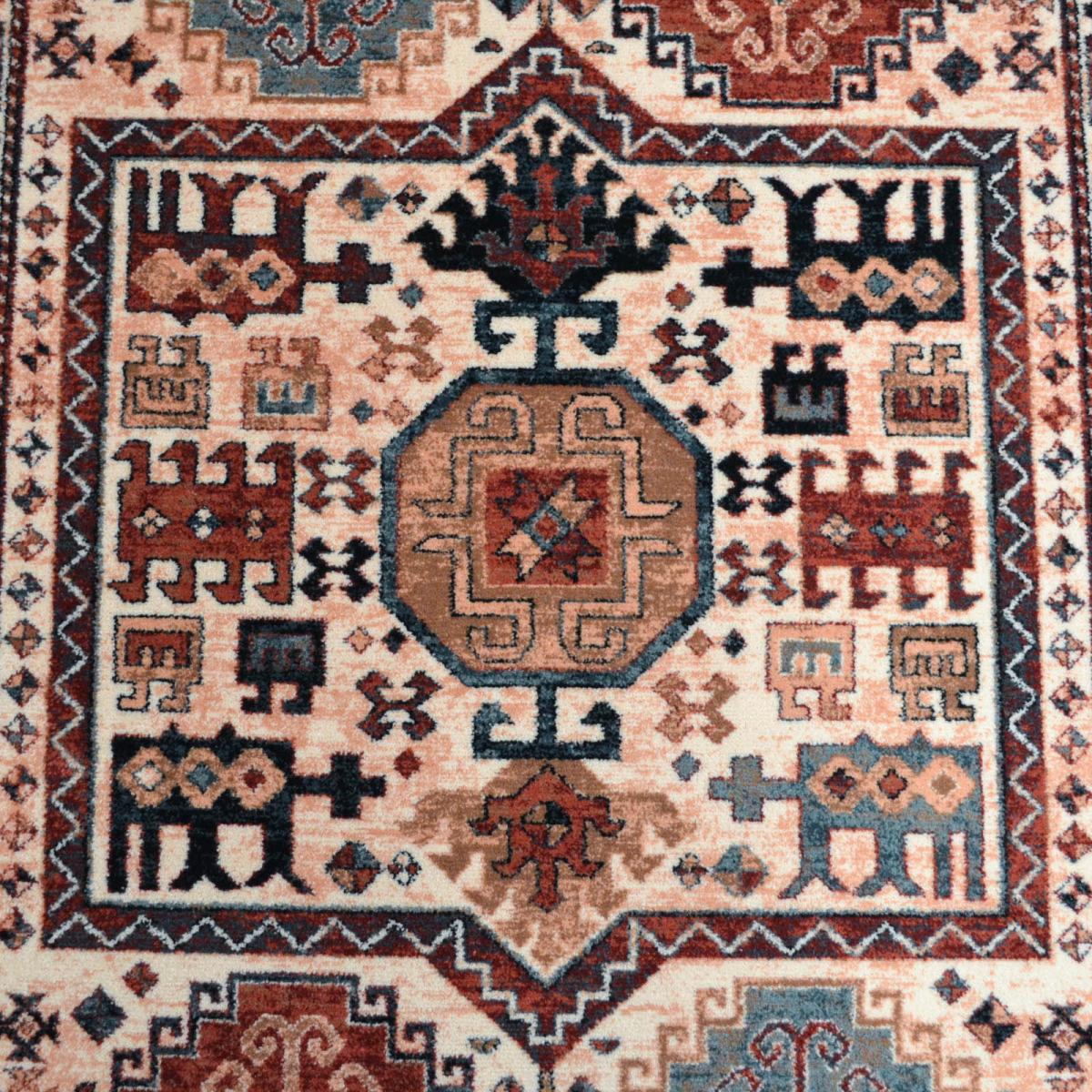 Royal Kashqai Traditional Wool Rugs 4306 100 in Cream and Brick 135x200cm – image 4