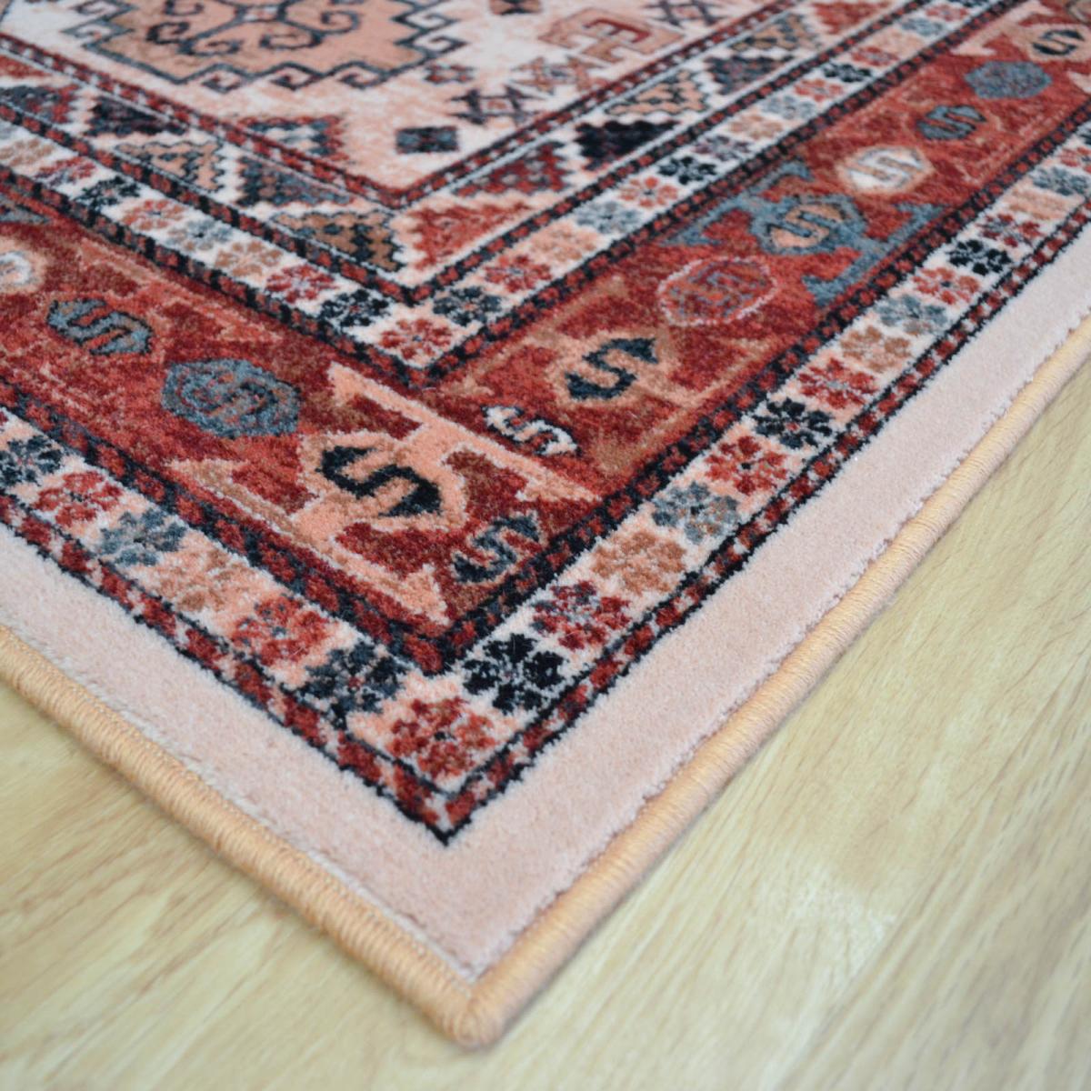 Royal Kashqai Traditional Wool Rugs 4306 100 in Cream and Brick 135x200cm – image 1