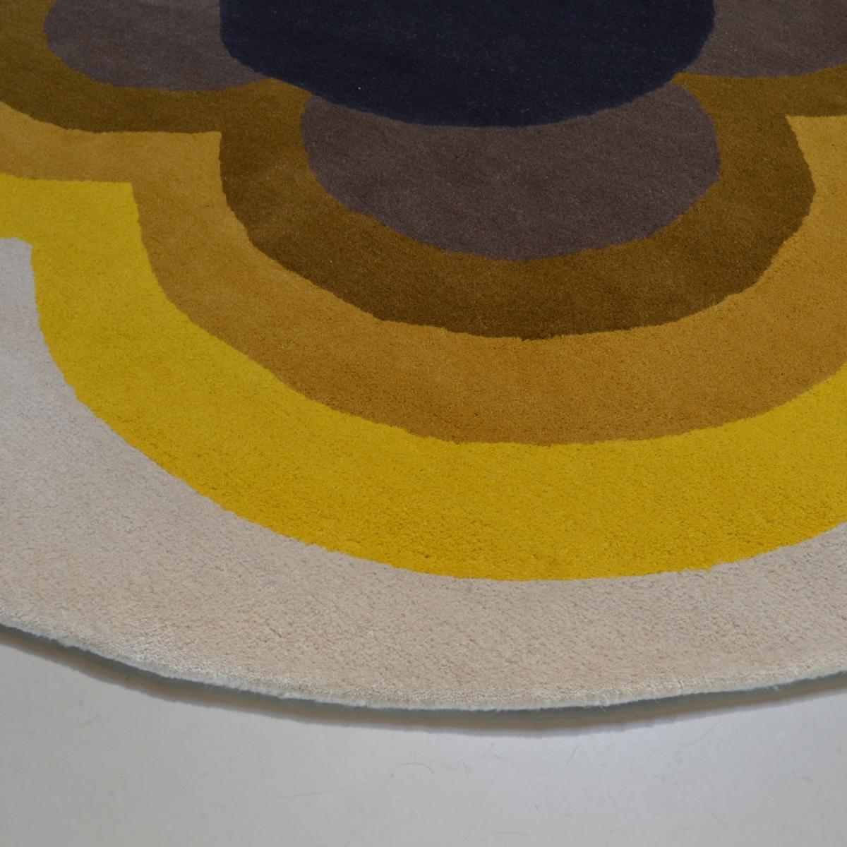 Sunflower Circle Rugs 60006 in Yellow by Orla Kiely 150x150cm – image 3