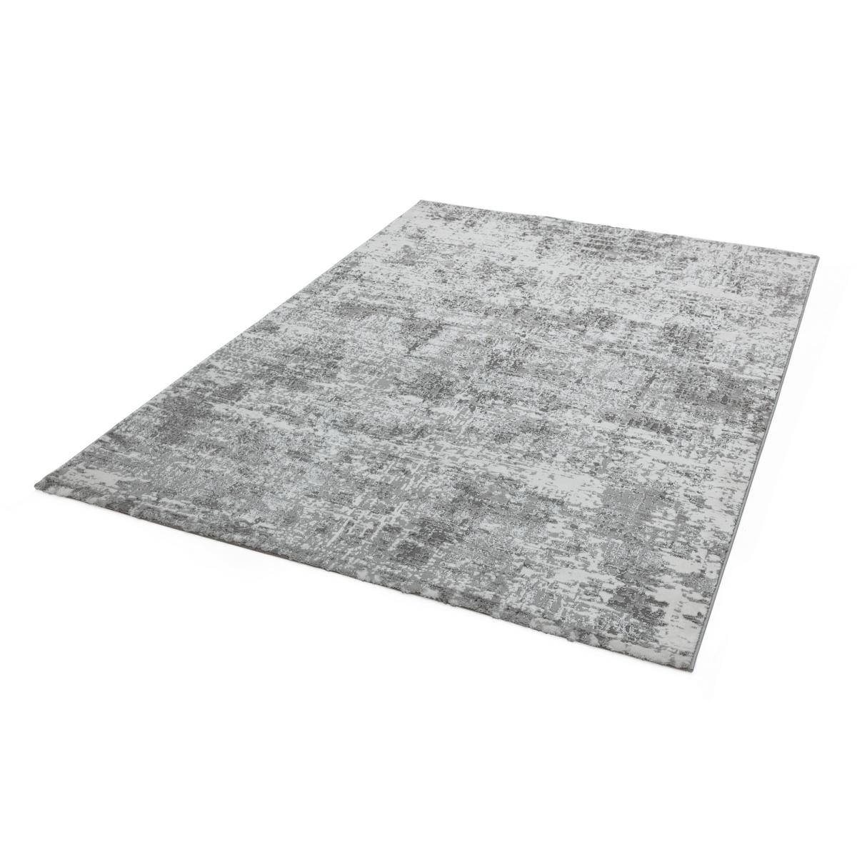 Orion Abstract Metallic Rugs in OR05 Silver Grey – image 2