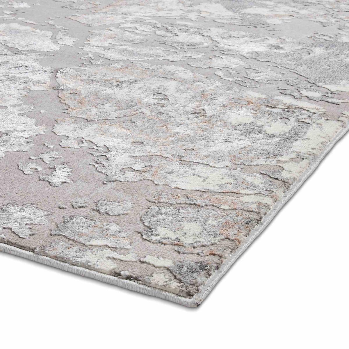Apollo 2677 Modern Abstract Distressed Rugs in Grey Rose Pink160x220cm – image 4