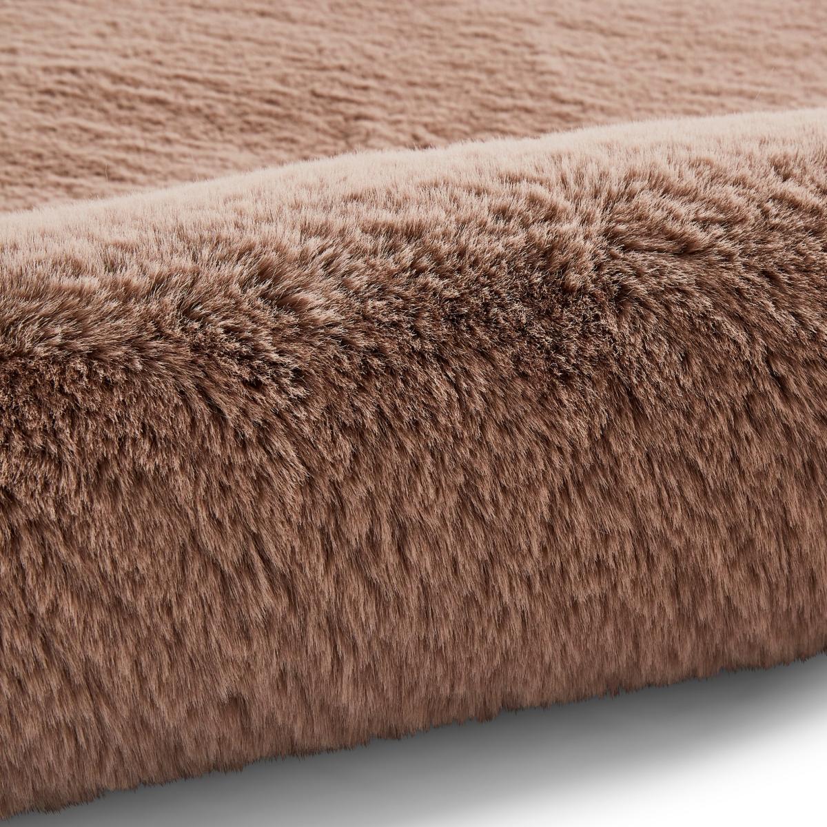 Super Teddy Plain Shaggy Faux Fur Mink Rug 60x120cm – image 3