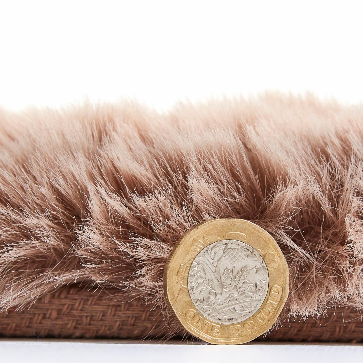 Super Teddy Plain Shaggy Faux Fur Mink Rug 60x120cm – image 4
