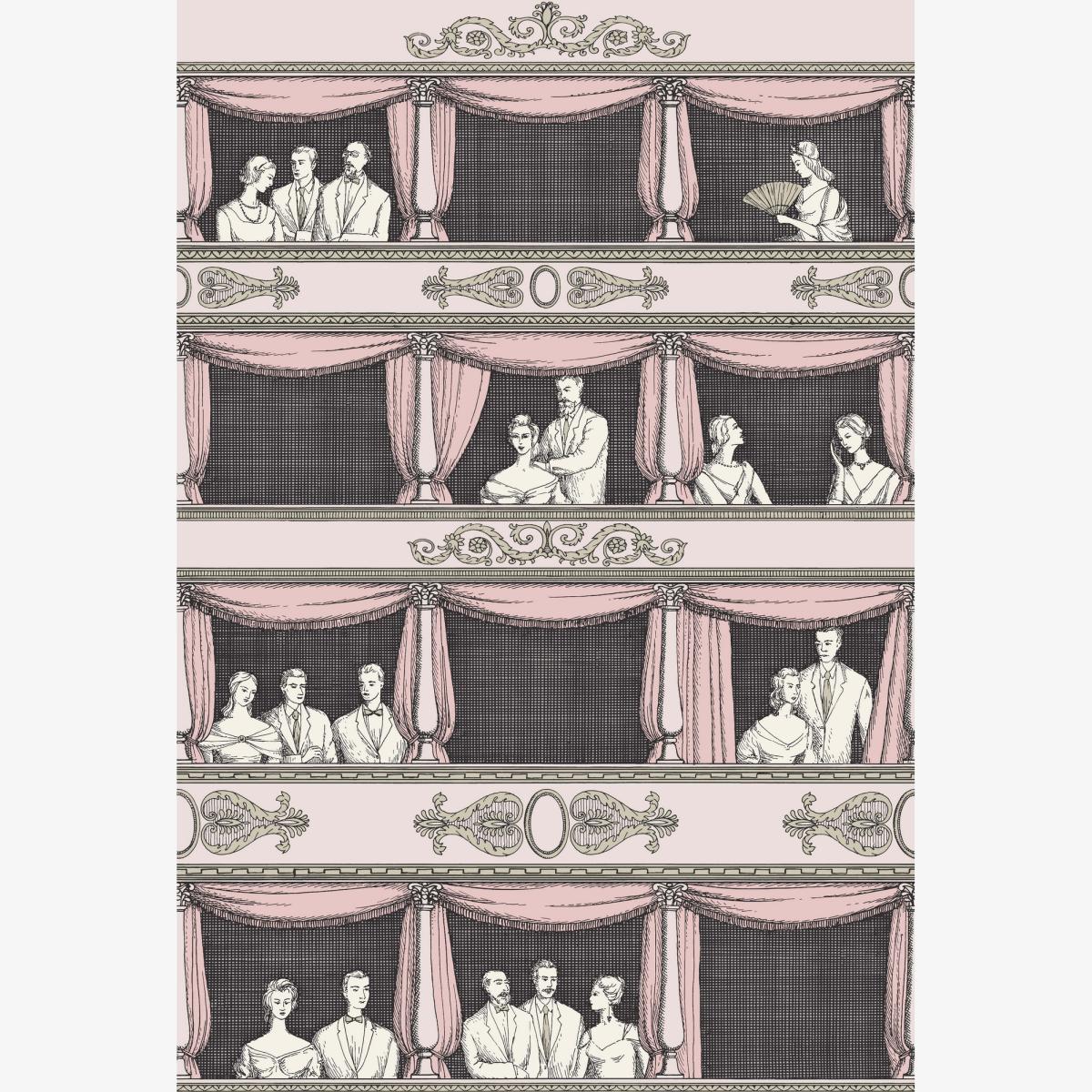 Teatro Wallpaper 4008 by Cole & Son in Ballet Slipper Pink Roll – image 1