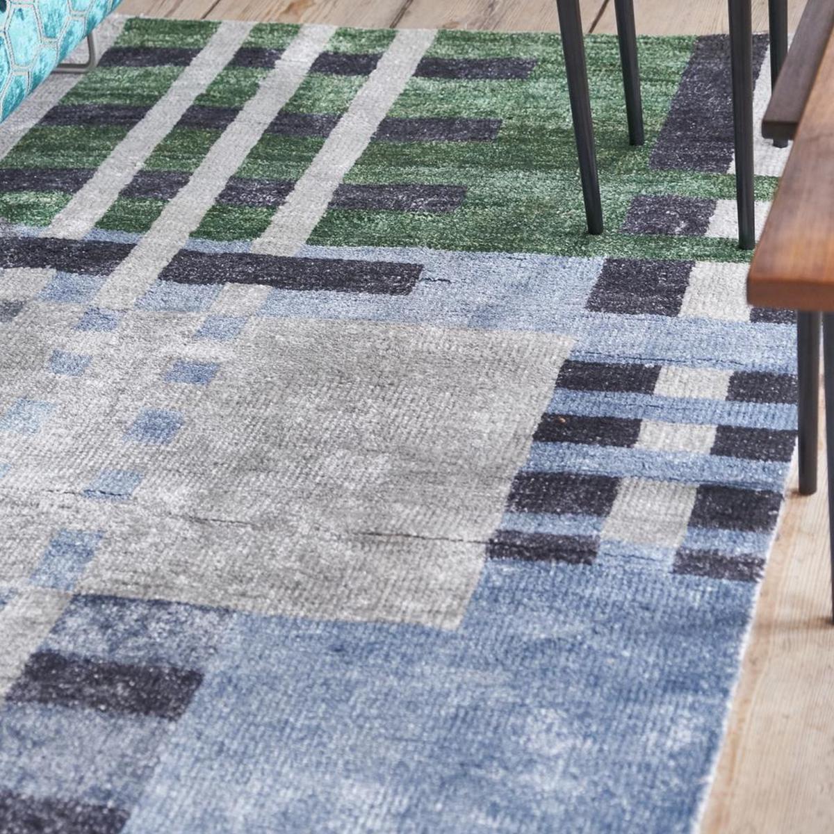 Chandigarh Rugs in Aqua by Designers Guild – image 2