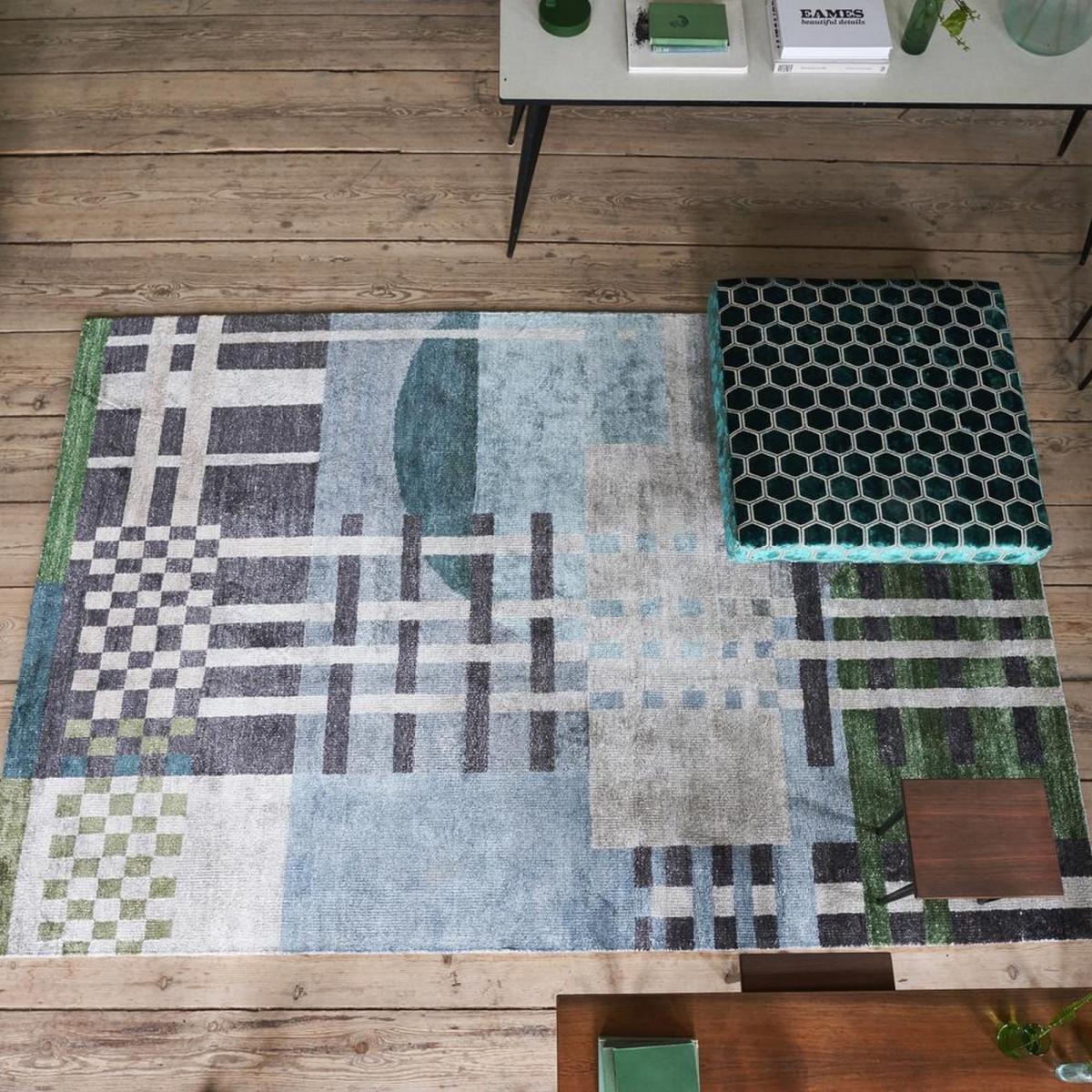 Chandigarh Rugs in Aqua by Designers Guild – image 1