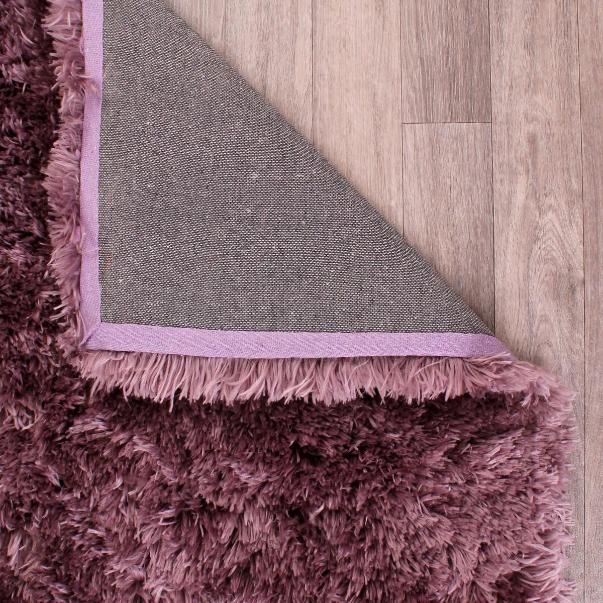 Flossy Plain Shaggy Rugs in Heather Purple 120x170cm – image 2