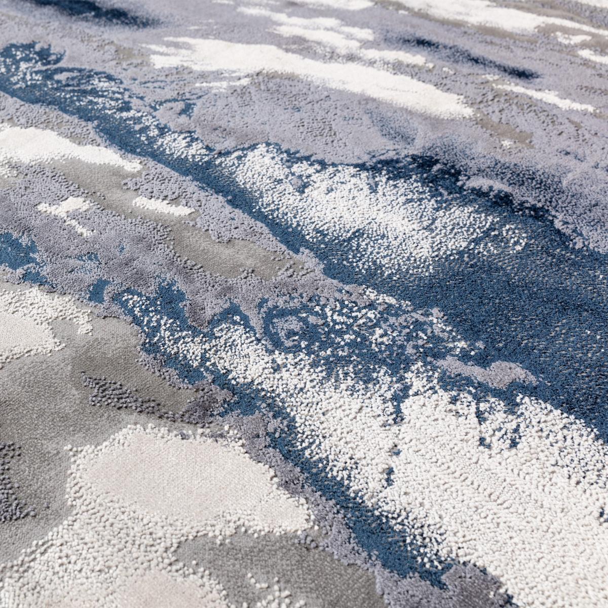 Aurora Storm AU20 Marble Rugs in Blue – image 2