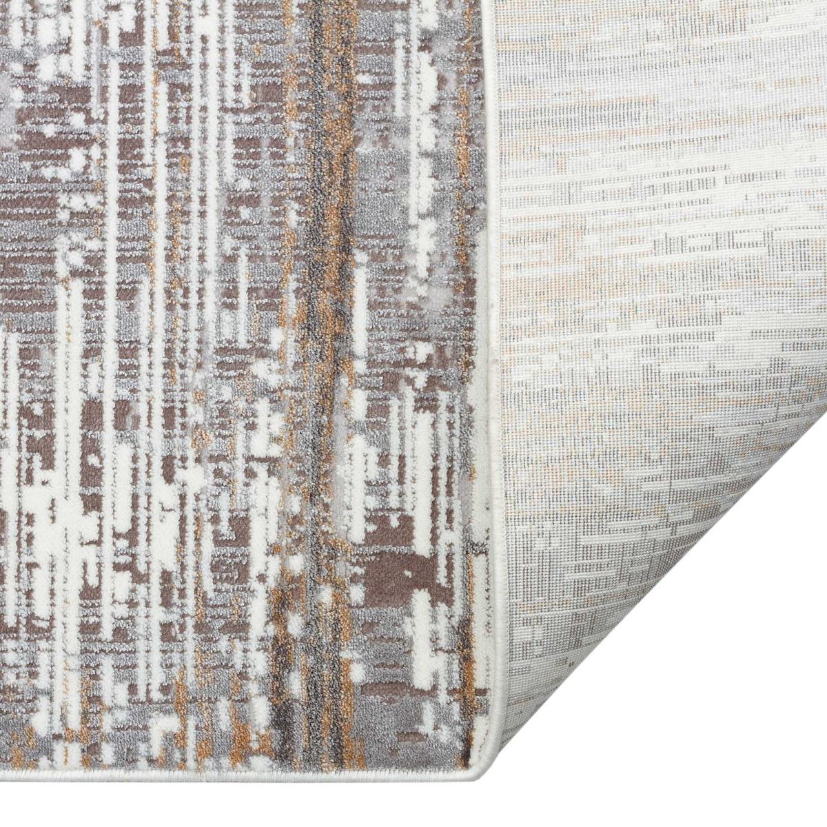 Linnea LINN02 Stripe Abstract Rugs in Ivory Grey – image 2