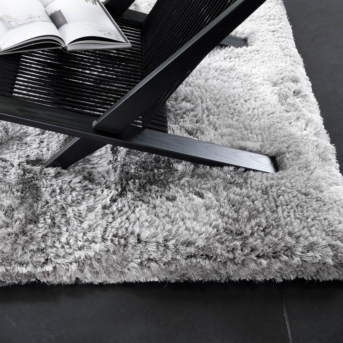 Uni Adore Shaggy Rugs 207 001 920 in Silver by Ligne PurePure – image 2