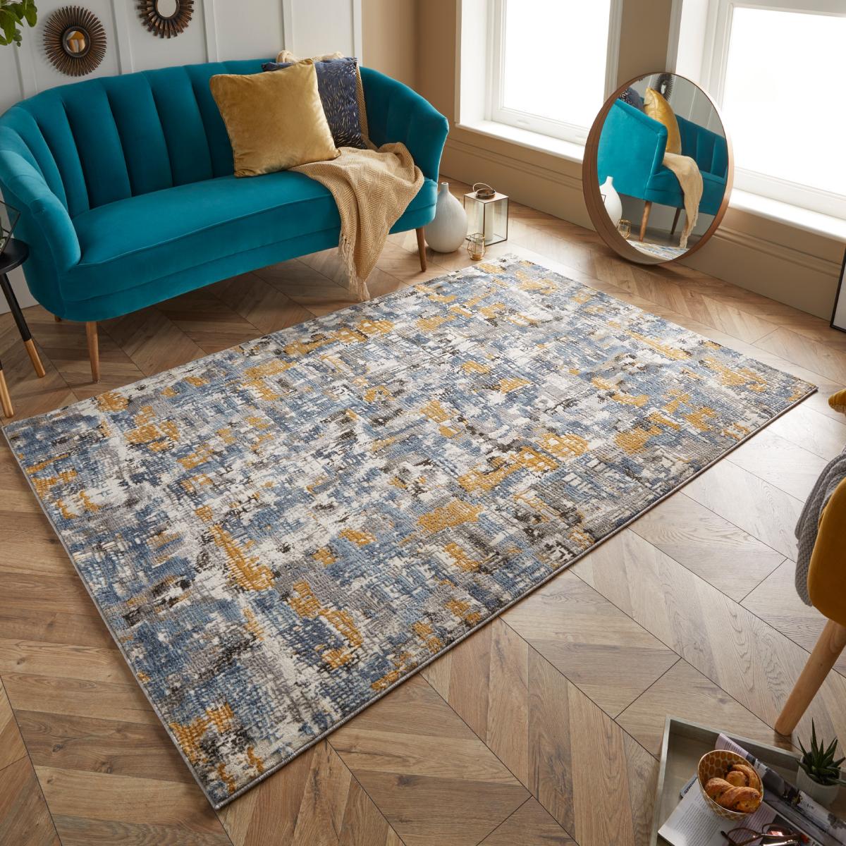 Vinci 8024 Y Distressed Rugs in Multi – image 1