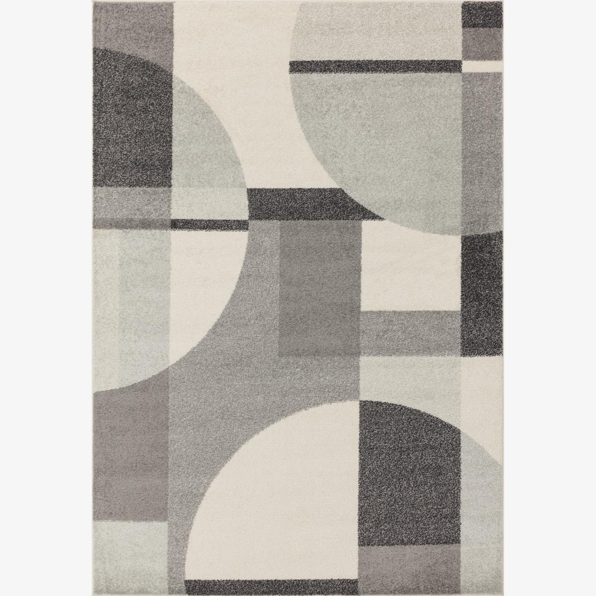 Muse MU20 Modern Geometric Woven Rugs in Grey