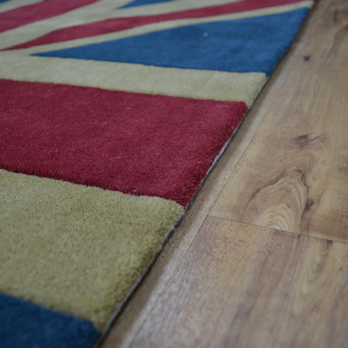 Union Jack Tufted Wool Rugs in Red Blue200x300cm – image 3