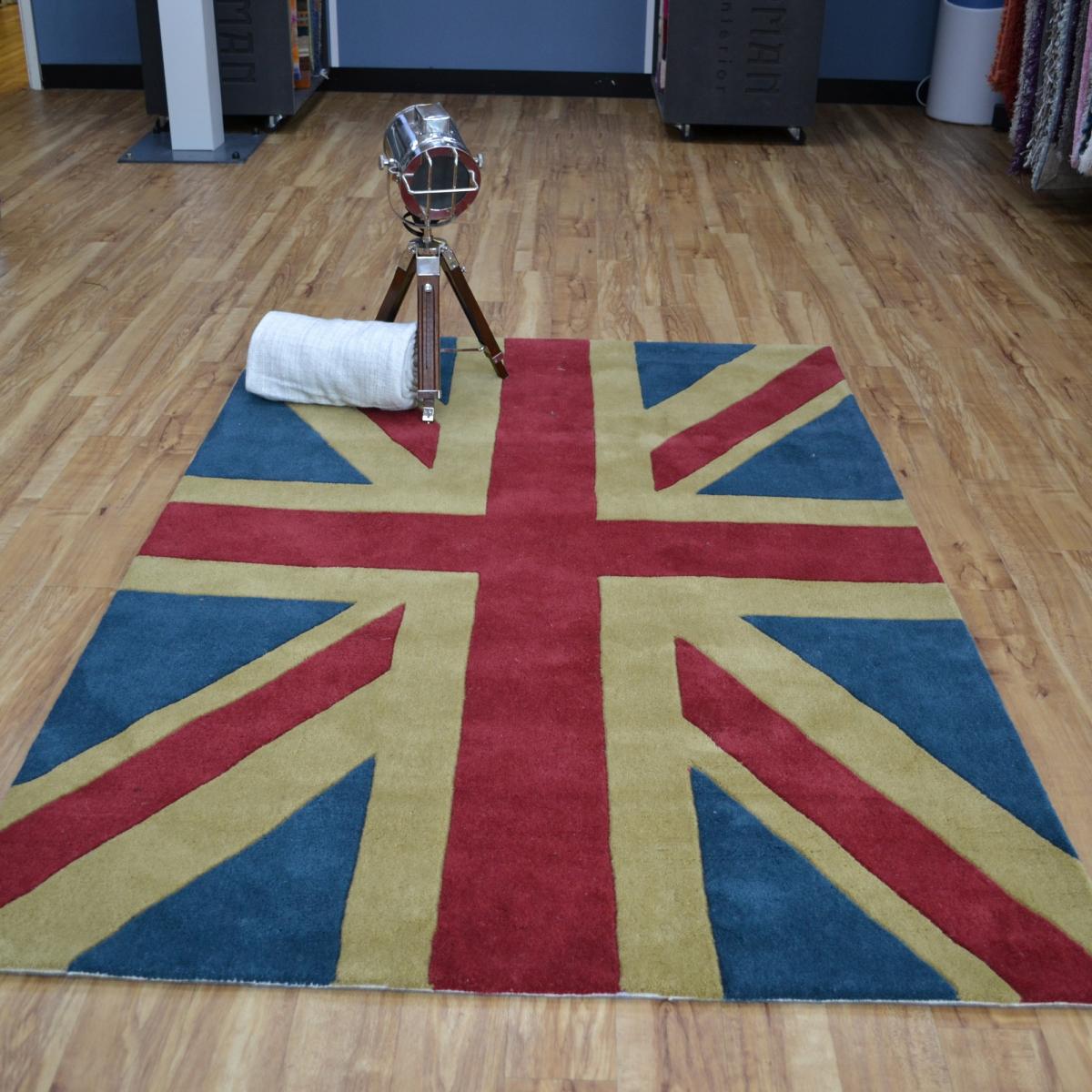 Union Jack Tufted Wool Rugs in Red Blue200x300cm – image 5