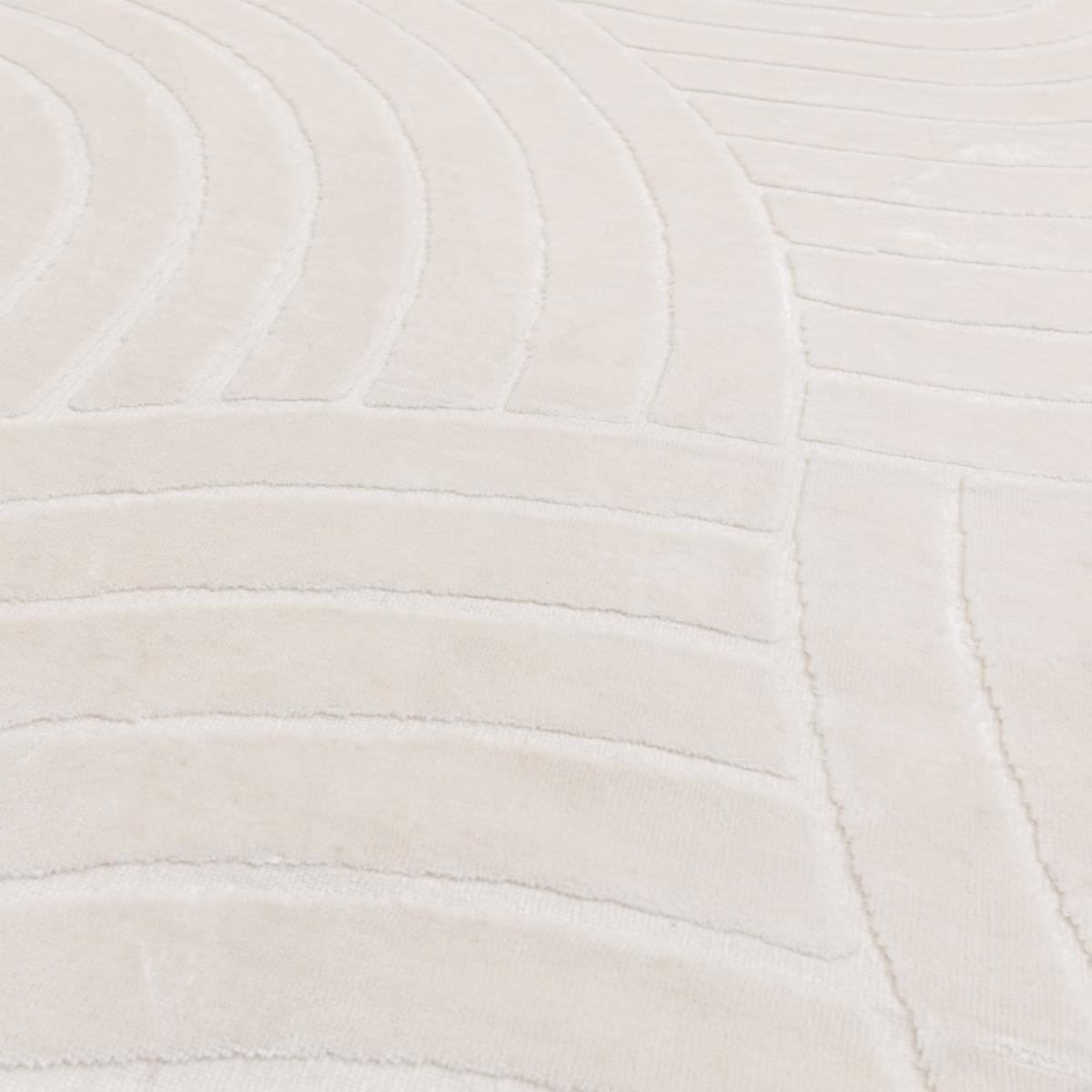 Glaze Ice Geometric Modern Rugs in Ivory White120x170cm – image 2