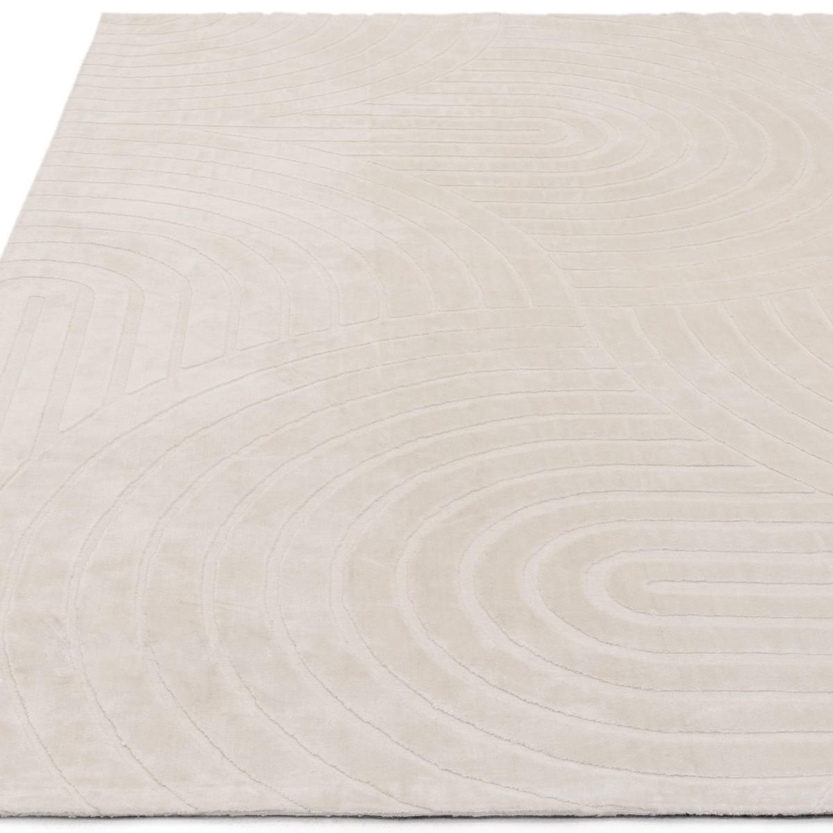 Glaze Ice Geometric Modern Rugs in Ivory White120x170cm – image 3