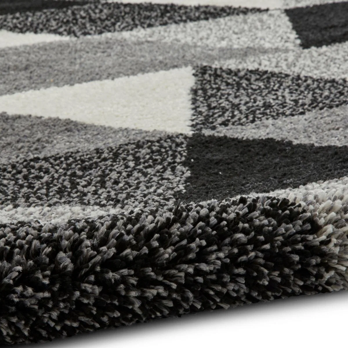 Royal Nomadic Geometric Round Circle Rugs 7611 in Black White 160x160cm – image 3