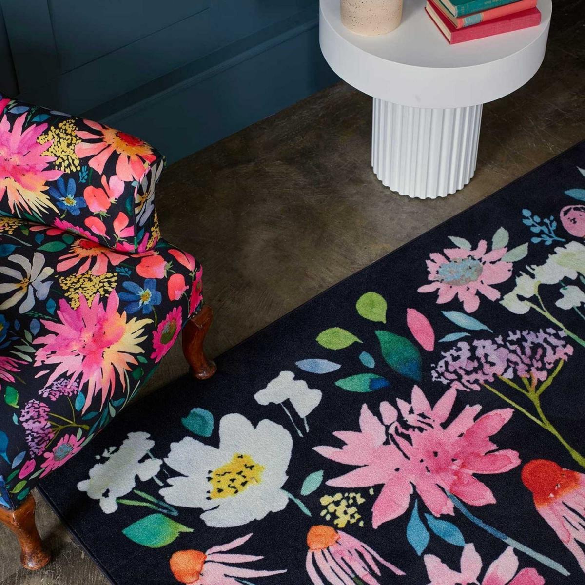 Zinnia 16505 Floral Rug in Black Multi by Bluebellgray – image 2