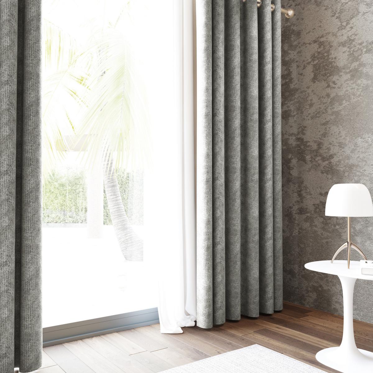 Nalu Hana Lined Curtains by Nicole Sherzinger in Silver Grey 229x183cm – image 2