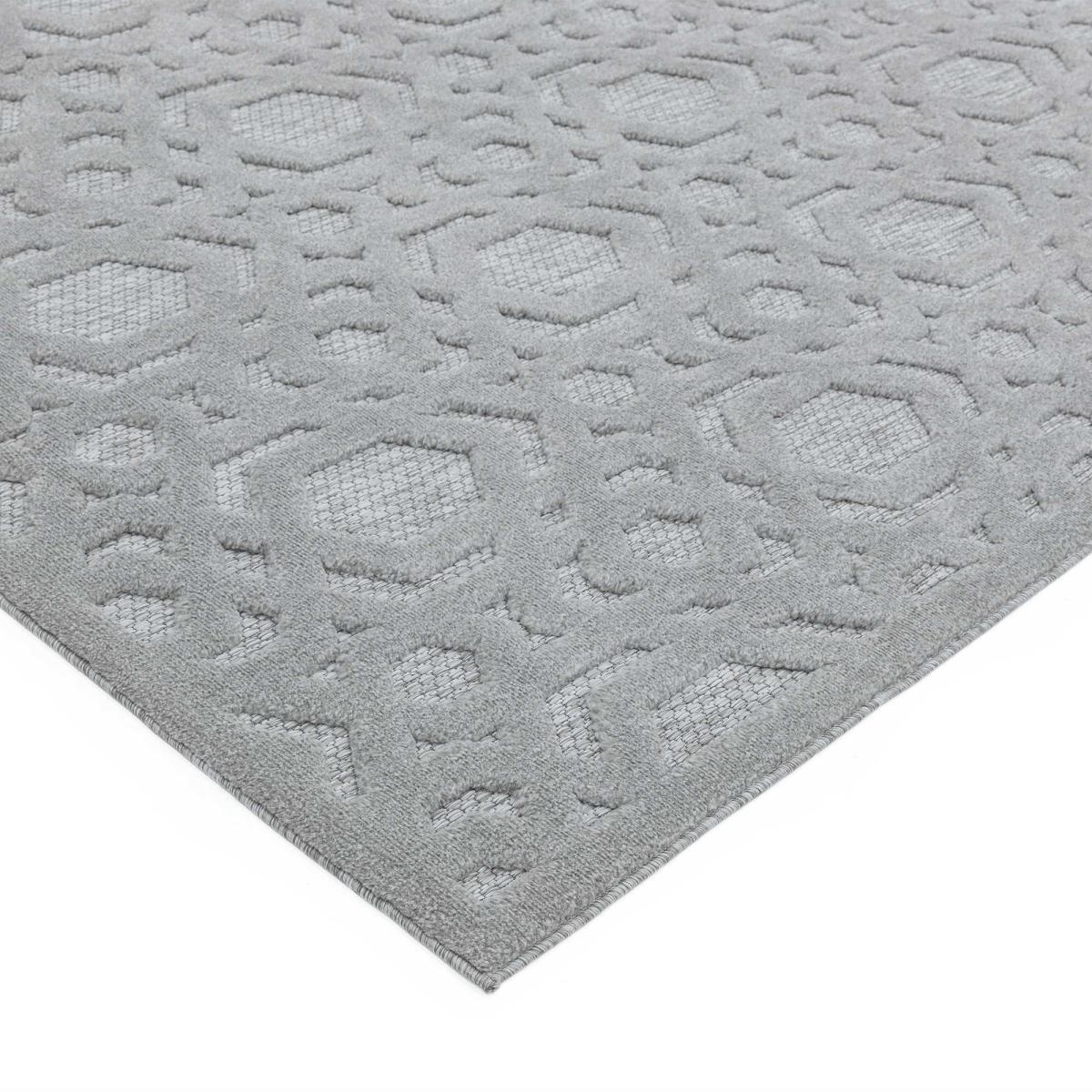 Salta Geometric Indoor Outdoor Rugs in SA03 Grey – image 2