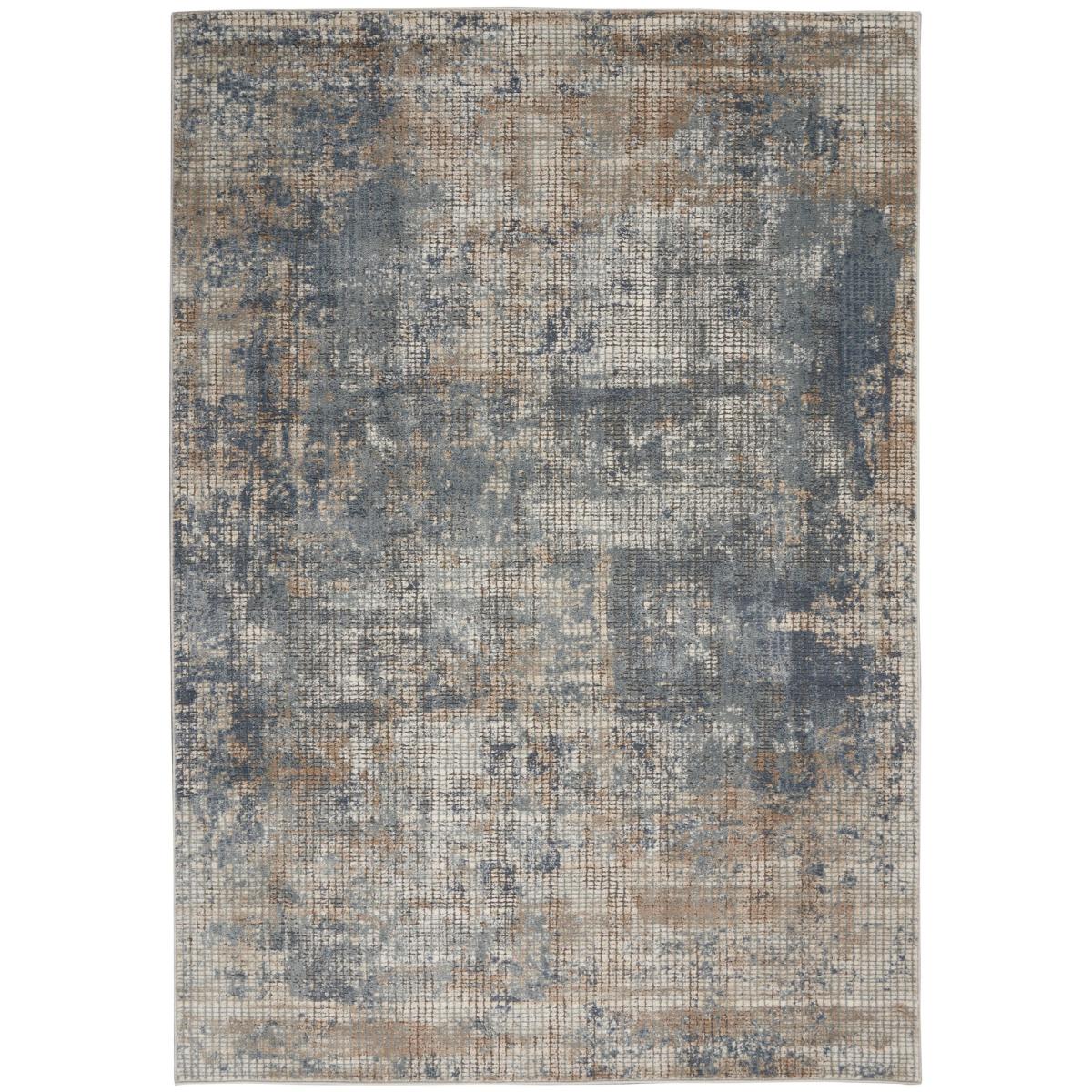 Quarry QUA02 Modern Abstract Rugs in Blue Beige201x290cm – image 5