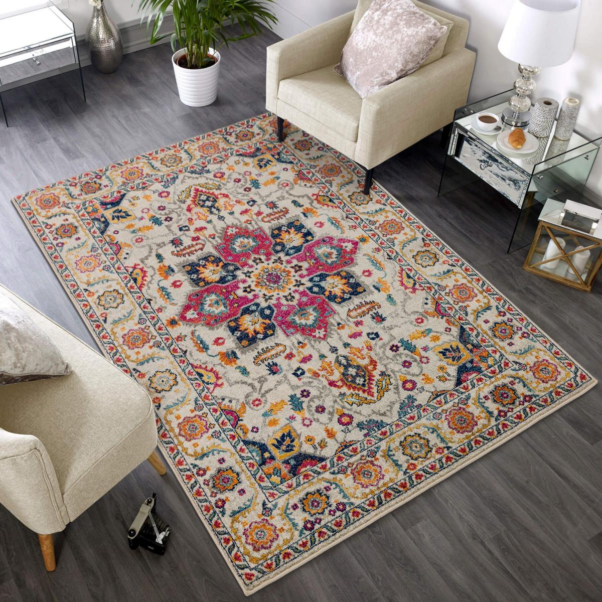 Nova Persian Rugs NV24 in White Multi 120x170cm – image 1