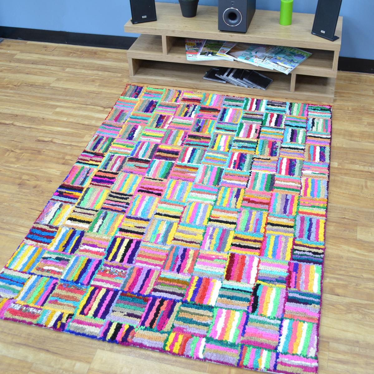 Cotton Chindi Sunshine Multicoloured Rugs 02 120x170cm – image 1