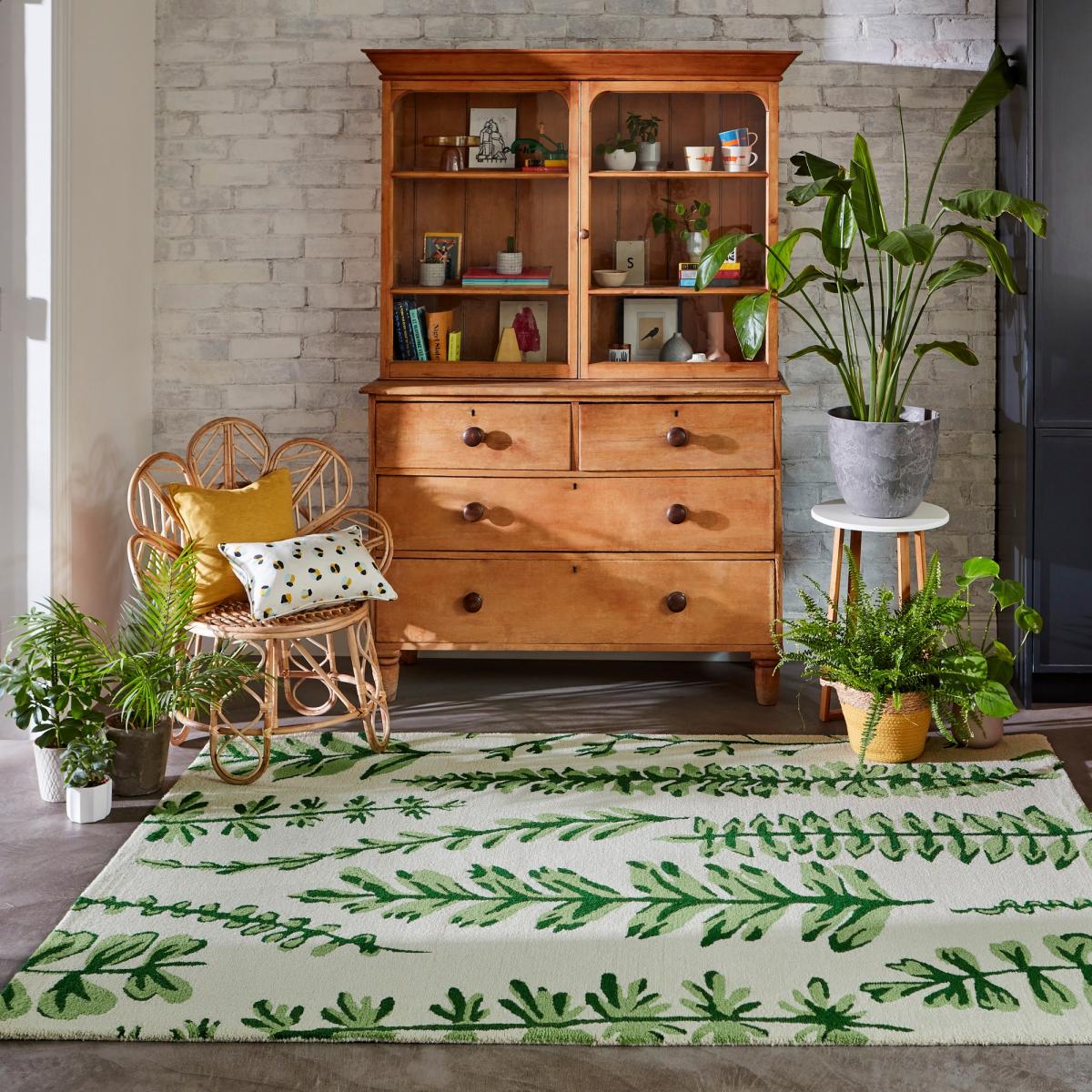 Ferns 125907 Botanical Rugs by Scion in Juniper Green120x180cm – image 1