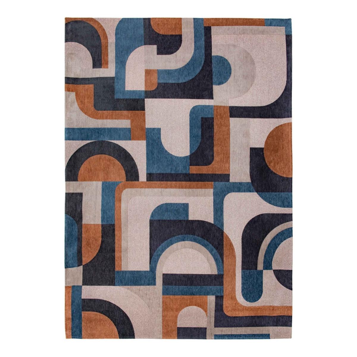 Louis De Poortere Geometric Nuance Module Rugs 9196 in Camel Blue&nbsp;200x280cm – image 5