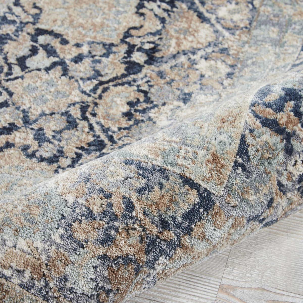 Malta MAI09 Traditional Runner Rugs by Kathy Ireland in Navy Blue – image 2