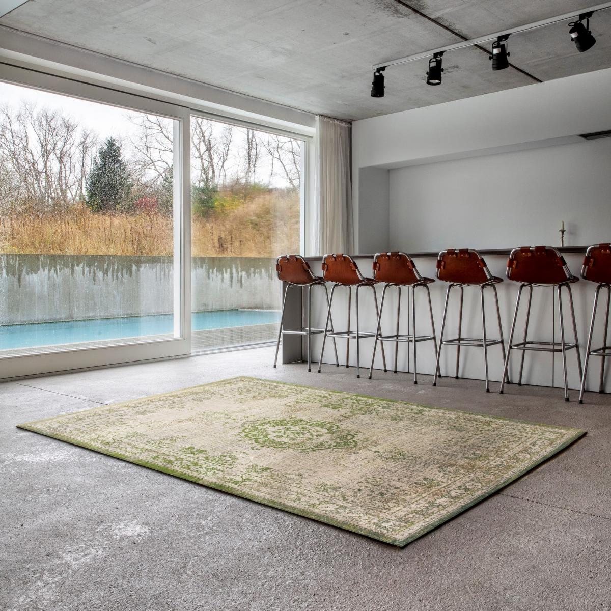 Louis De Poortere Traditional Fading World Medallion Designer Rugs 9066 Grey Forest 140x200cm – image 1