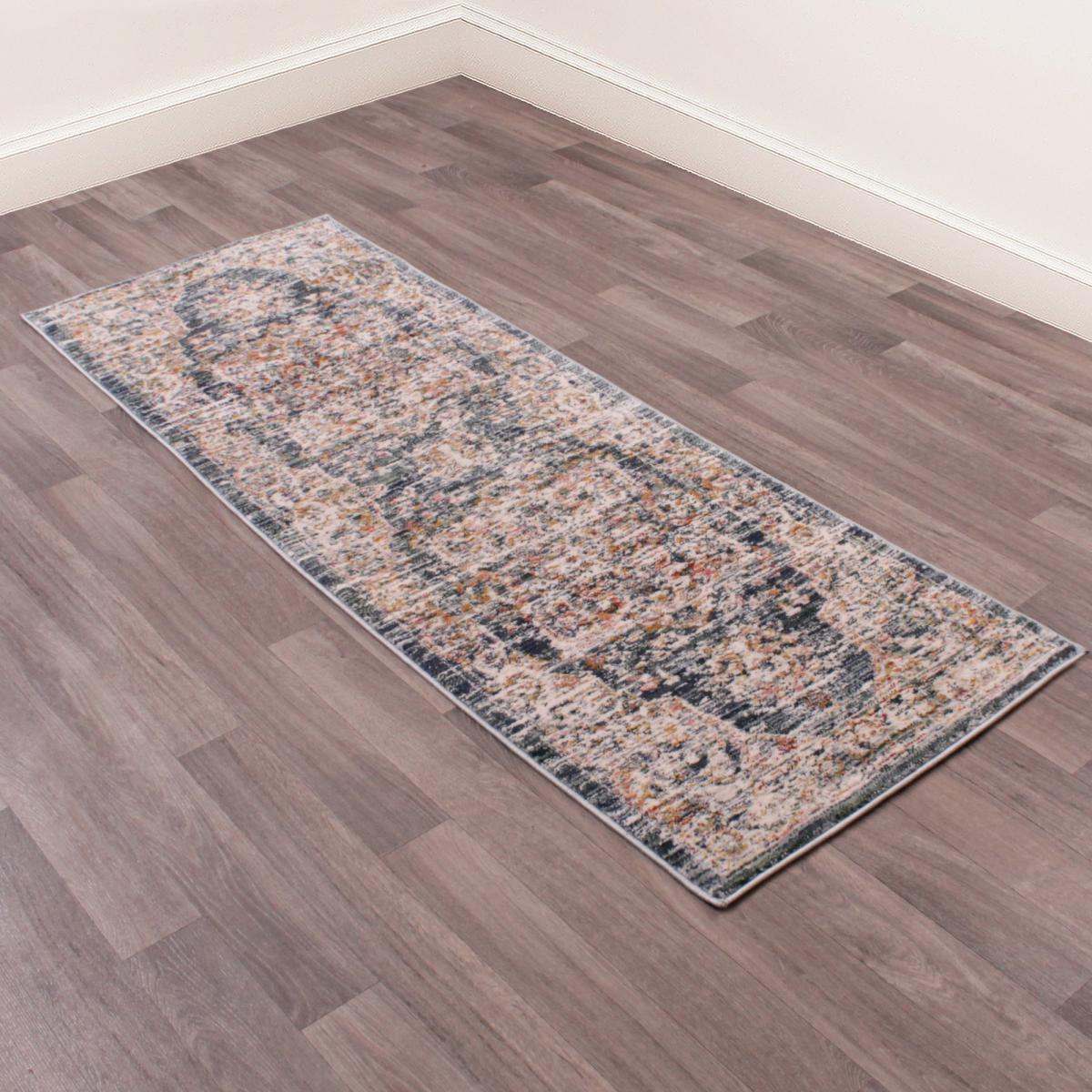 Nova 9207 Traditional Runner Rugs in Blue 66x200cm – image 2