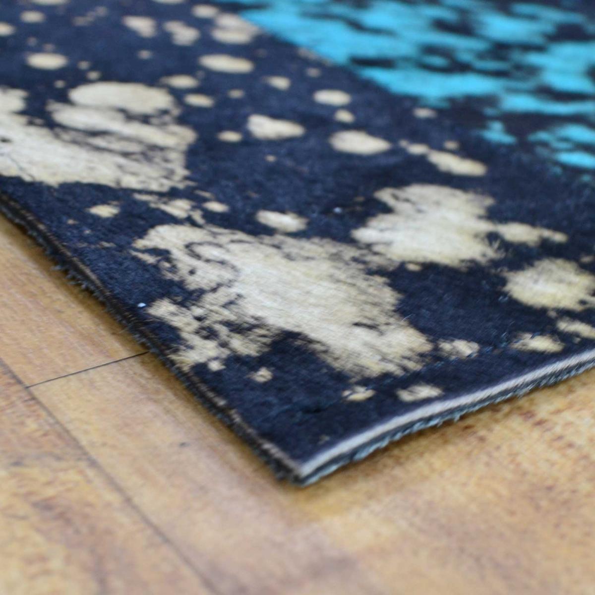 Leather Patchwork Rug in Multi Colours&nbsp;134x191cm – image 4