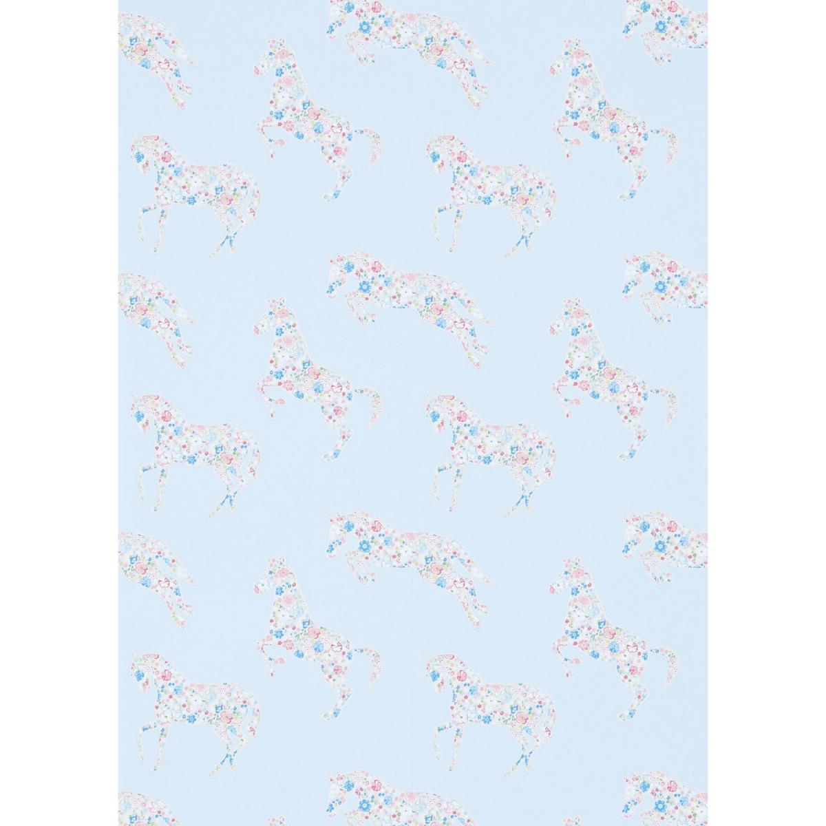 Pretty Ponies Wallpaper 214035 by Sanderson in Chintz Blue Roll – image 4