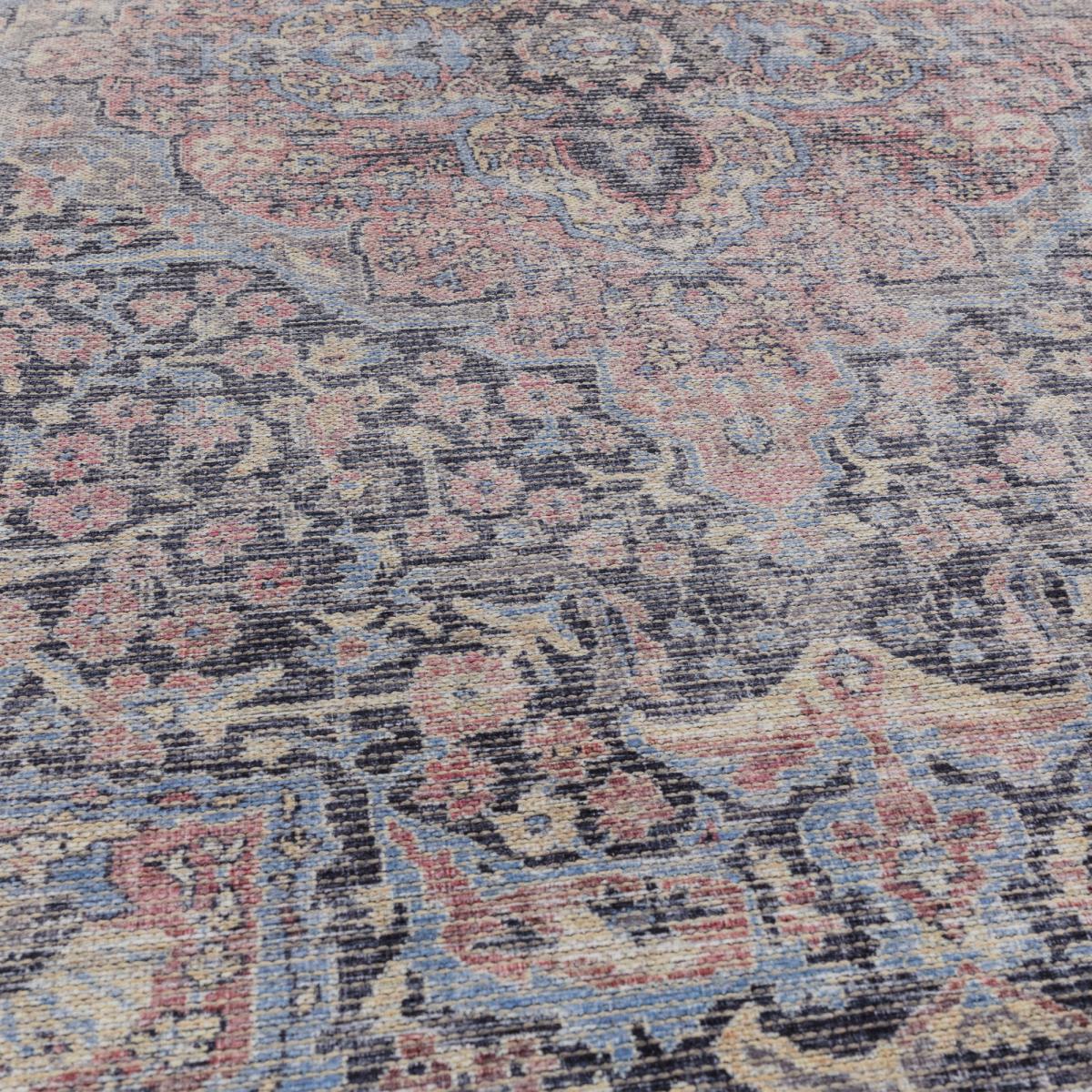 Kaya Rana KY11 Traditional Persian Floral Rugs in Red Blue – image 2