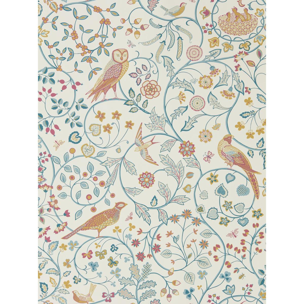 Newill Wallpaper 216703 by Morris & Co in Indigo Saffron Yellow&nbsp;Roll – image 2