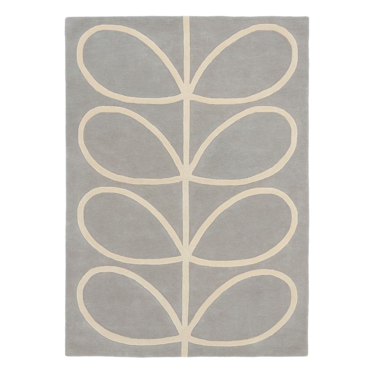 Giant Linear Stem Modern Wool Rugs 59404 in Grey by Orla Kiely 200x280cm – image 5
