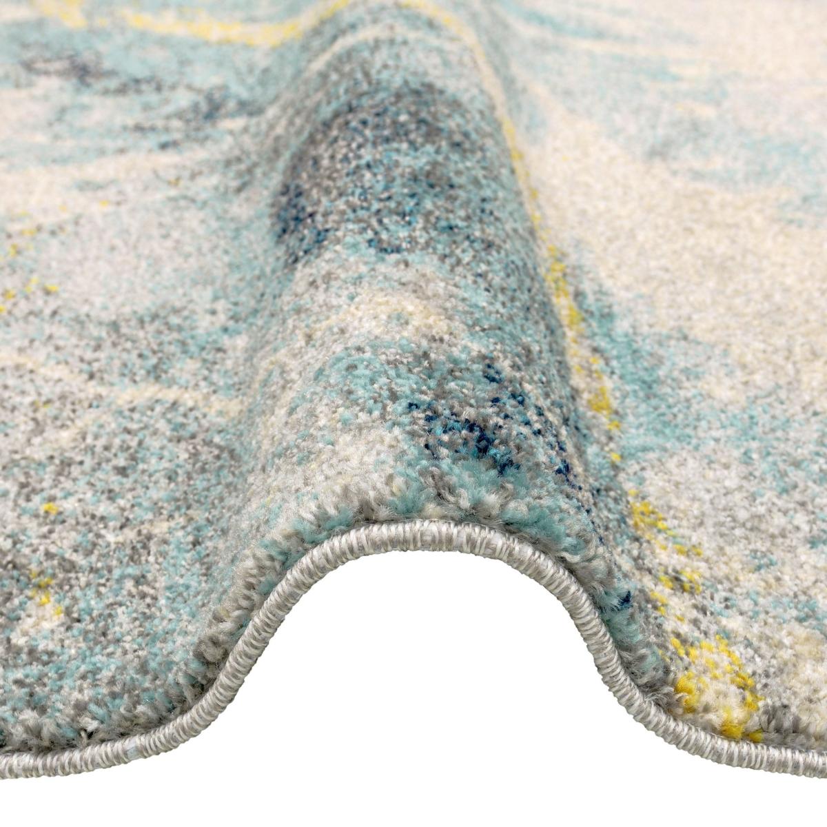 Elssa Abstract Marble Rugs By Concept Loom ELS08 in Seafoam Blue – image 2