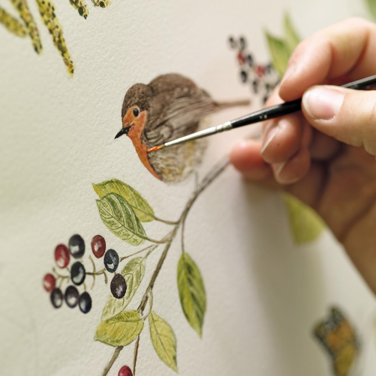 Woodland Chorus Wallpaper 215703 by Sanderson in Cream Roll – image 2