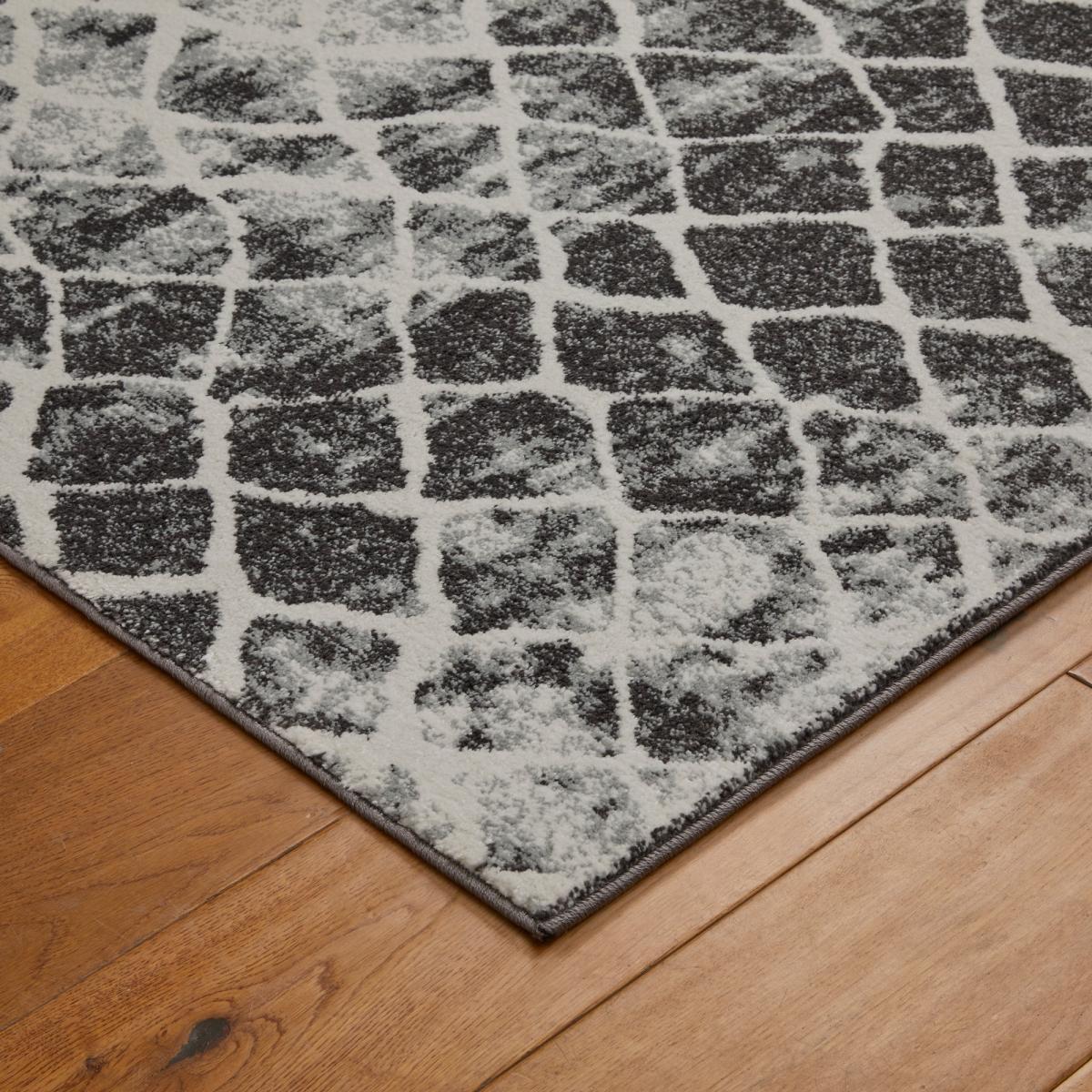 Sanford 5563H Contemporary Geometric Diamond Rug In Grey Ivory160x230cm – image 2