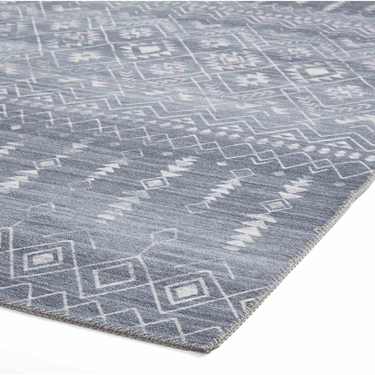 Rio K5308 Modern Distressed Aztec Rug in Grey120x170cm – image 4