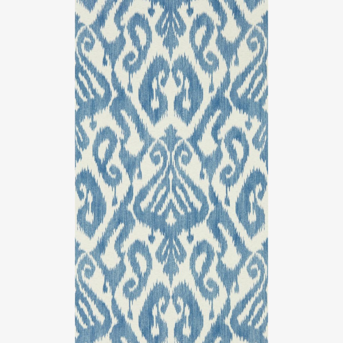 Kasuri Ikat Wallpaper 216781 by Sanderson in Indigo Blue Roll