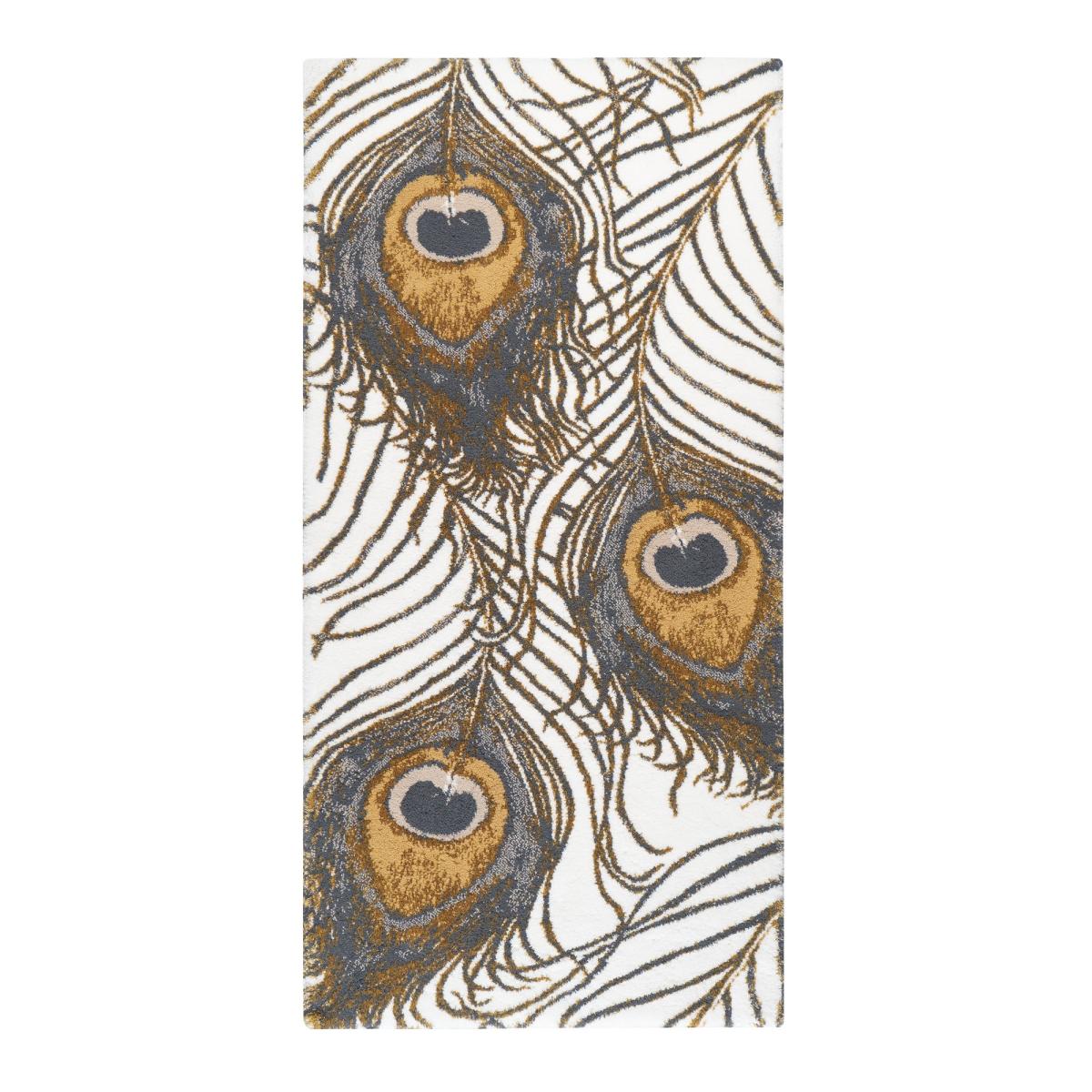 Luxury Peacock Feather Bath Mat by Designer Abyss & Habidecor 70x140cm – image 5