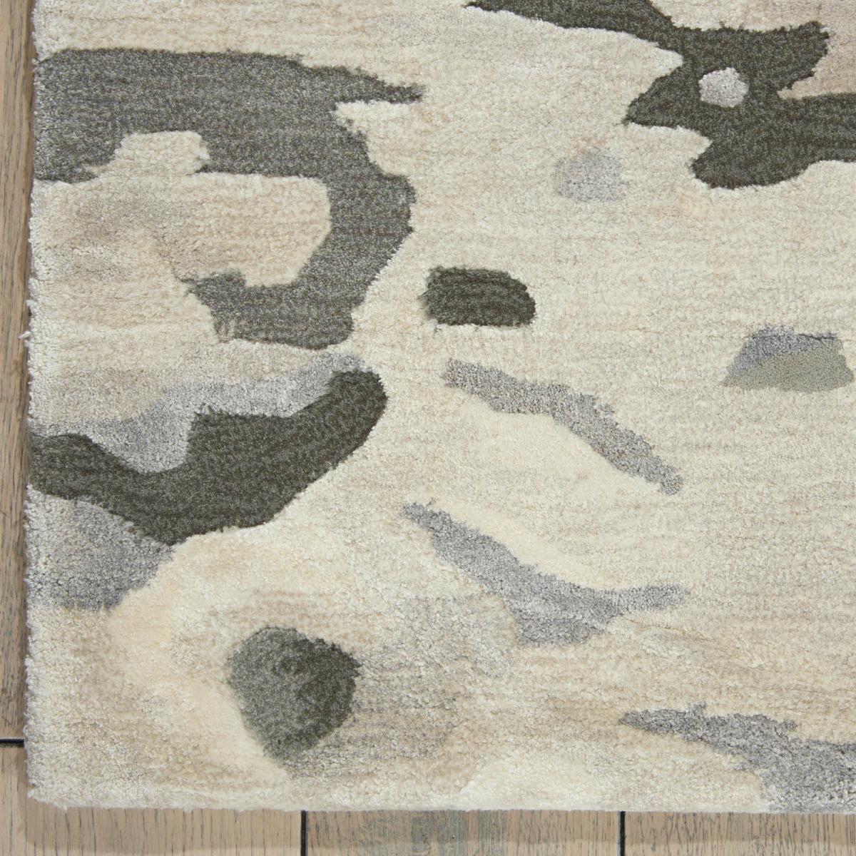Prismatic Marble Abstract Rugs PRS05 by Nourison in Silver Cloud Grey 457x366cm – image 1