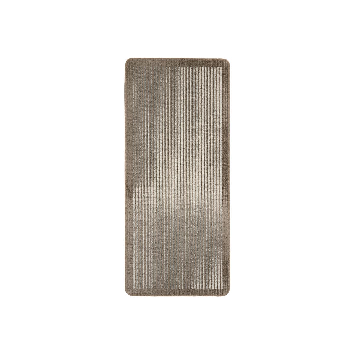 Stripe Washable Anti Slip Utility Mat in Stone Brown67x200cm
