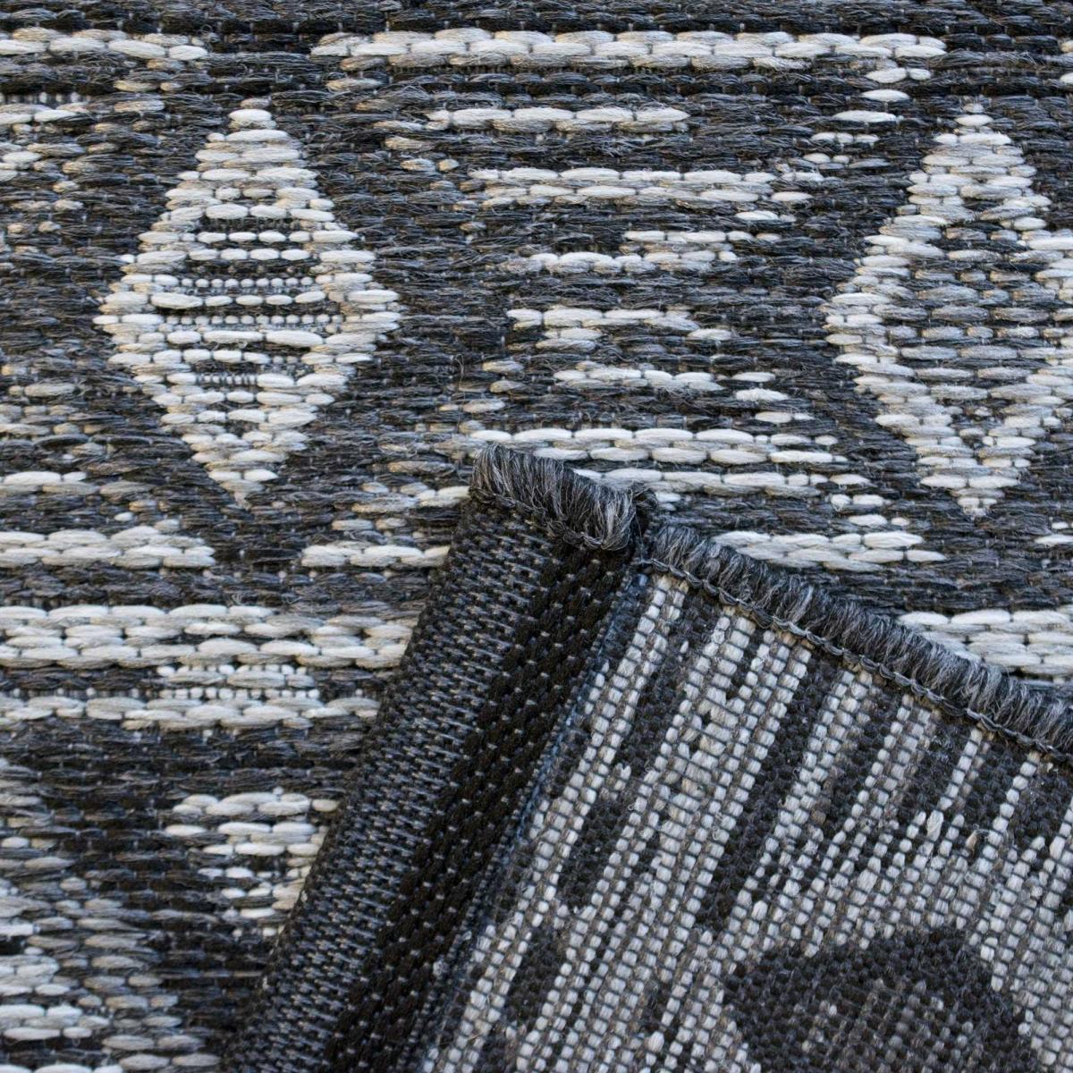 Brighton Aztec Flatweave 98008 3052 Rugs in Dark Grey 160x230cm – image 2