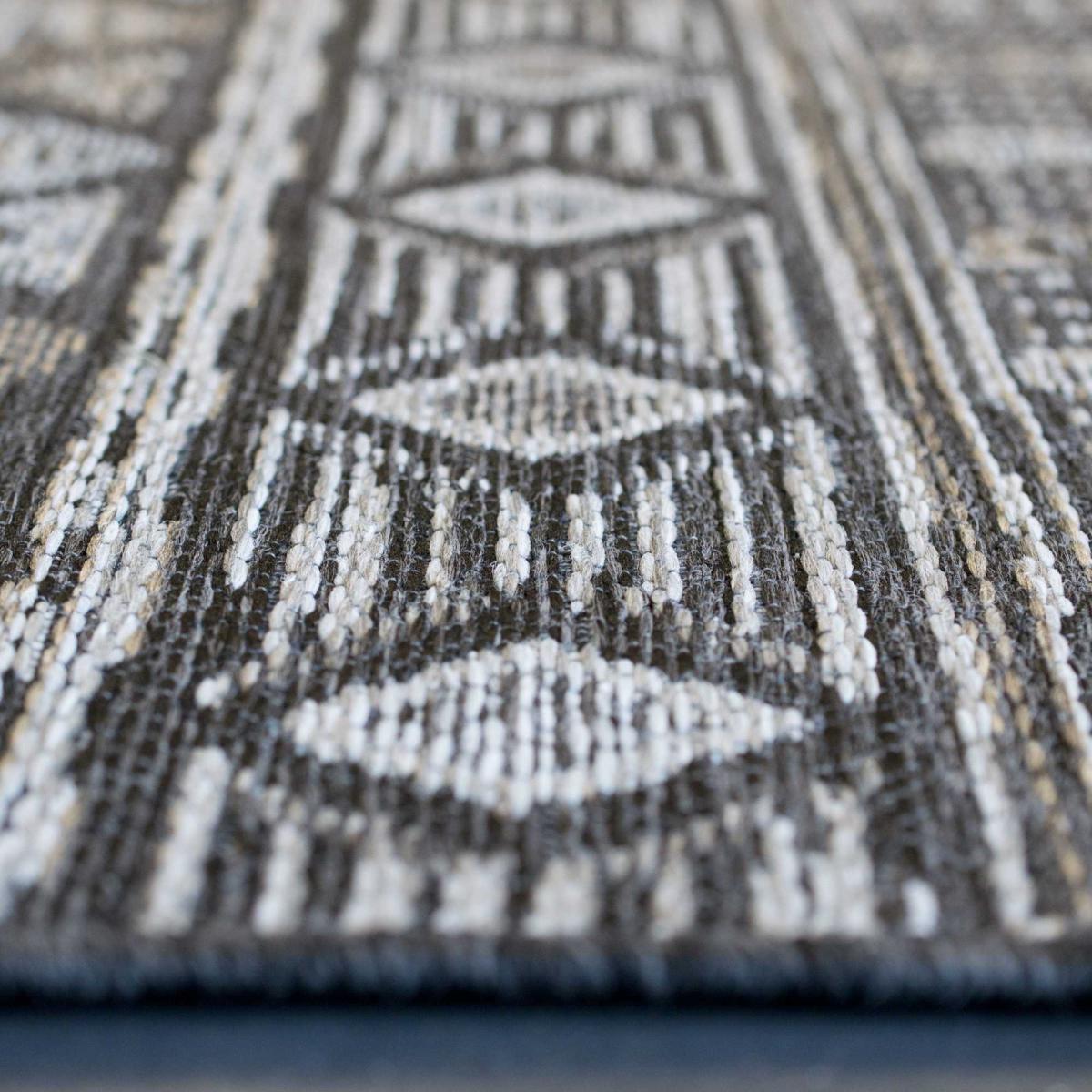 Brighton Aztec Flatweave 98008 3052 Rugs in Dark Grey 160x230cm – image 4