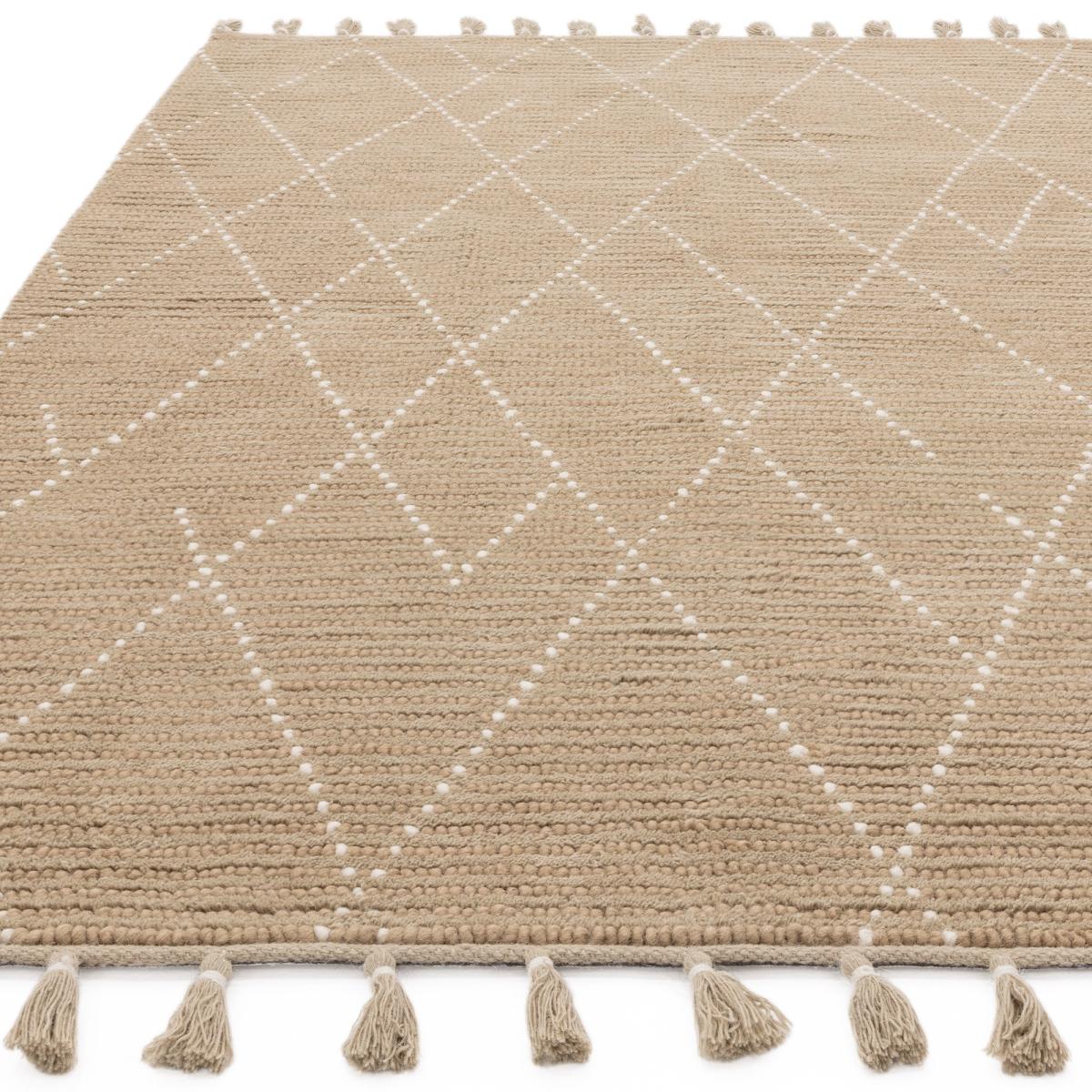 Nepal Boho Linear Berber Wool Rugs in Sand Cream&nbsp;200x290cm – image 4