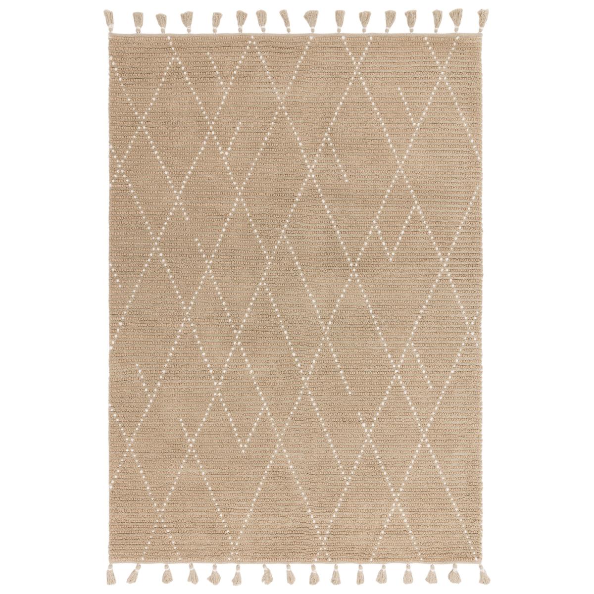Nepal Boho Linear Berber Wool Rugs in Sand Cream&nbsp;200x290cm – image 5